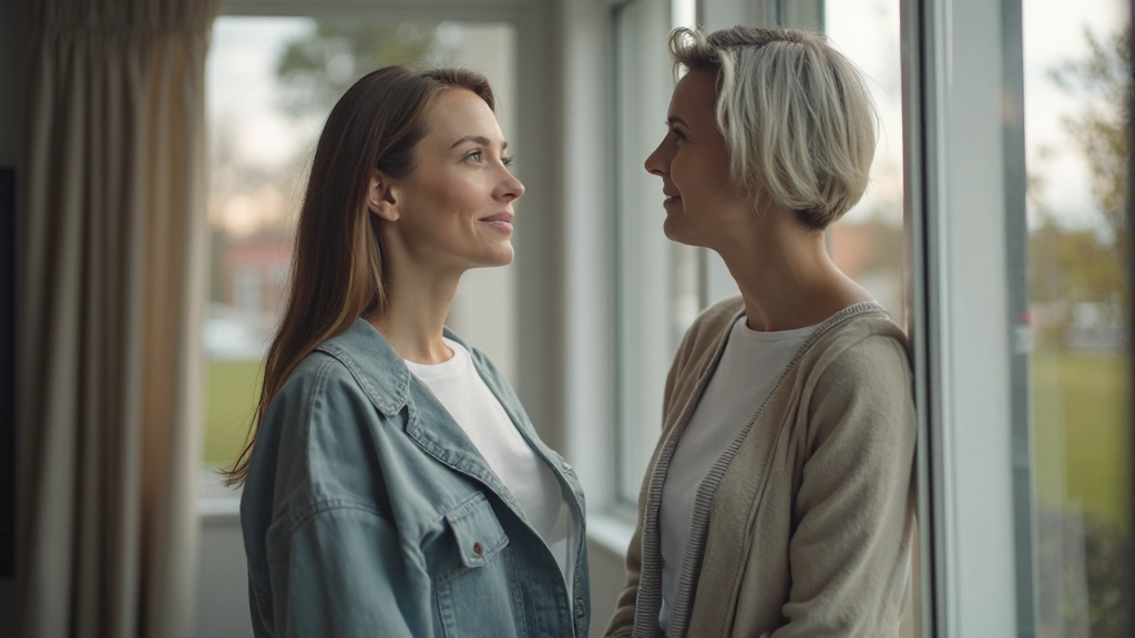 Persoon staart uit het raam met gedachten zichtbaar, reflectie en doel, hoop en vooruitgang
